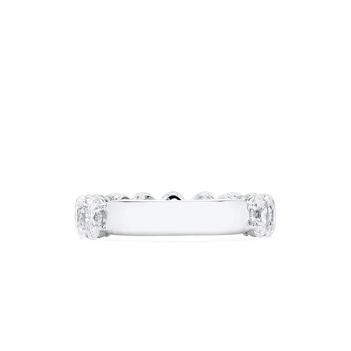 3.12ct Oval Cut Diamond Half Eternity Ring