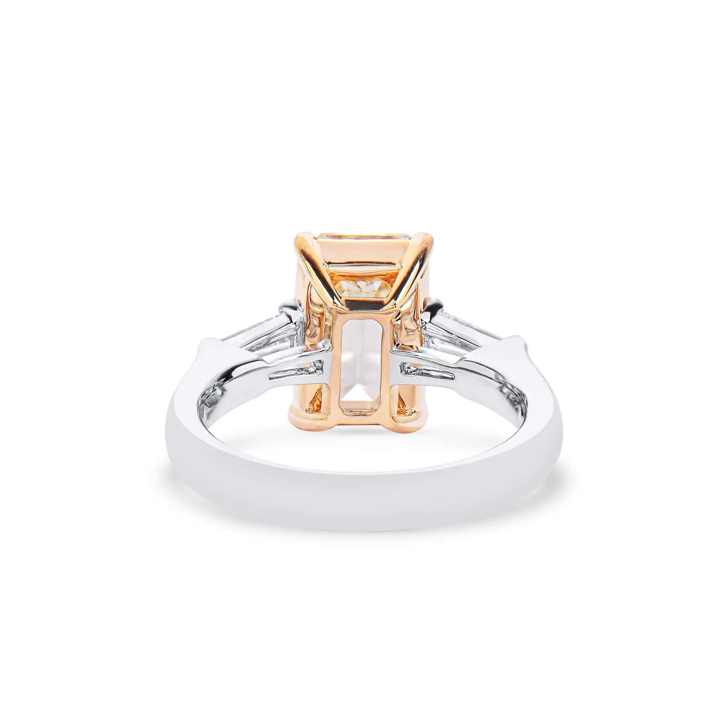 3.33ct Emerald Cut Light Yellow Diamond Ring