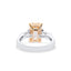 3.33ct Emerald Cut Light Yellow Diamond Ring