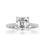 Anello di fidanzamento con diamante a taglio Asscher da 3,40 ct
