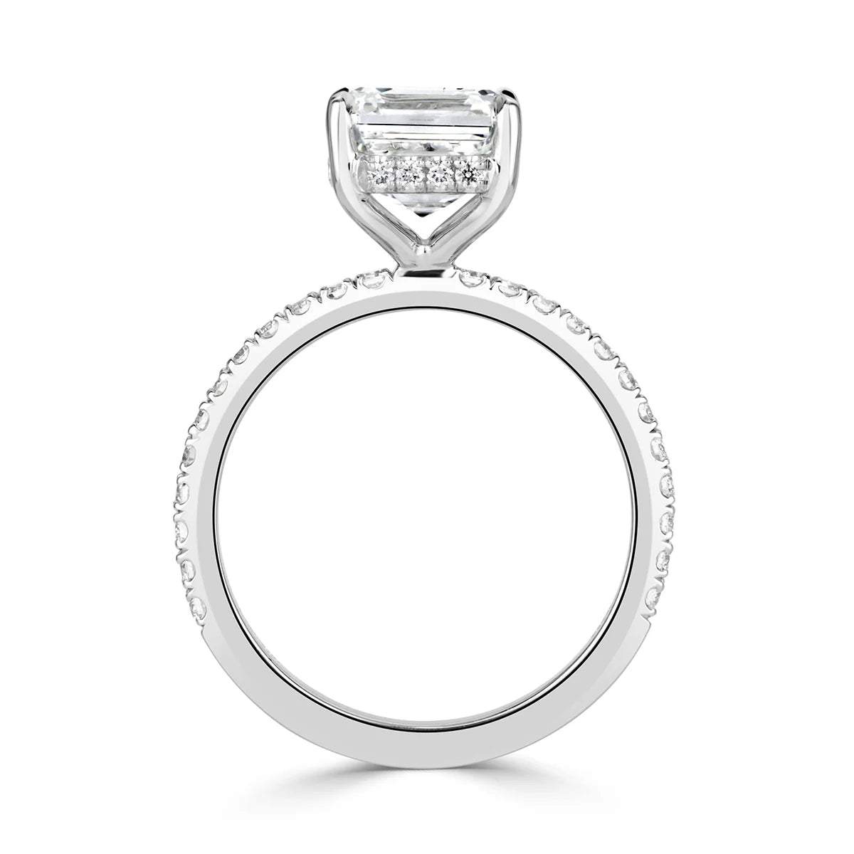 3.40ct Asscher Cut Diamond Engagement Ring