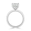 Anello di fidanzamento con diamante a taglio Asscher da 3,40 ct
