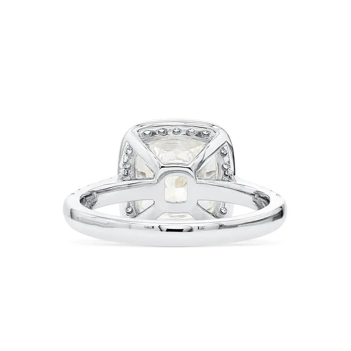 3.76ct Cushion Cut White Diamond Ring