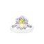 3.90ct Oval Cut Fancy Yellow Diamond Ring