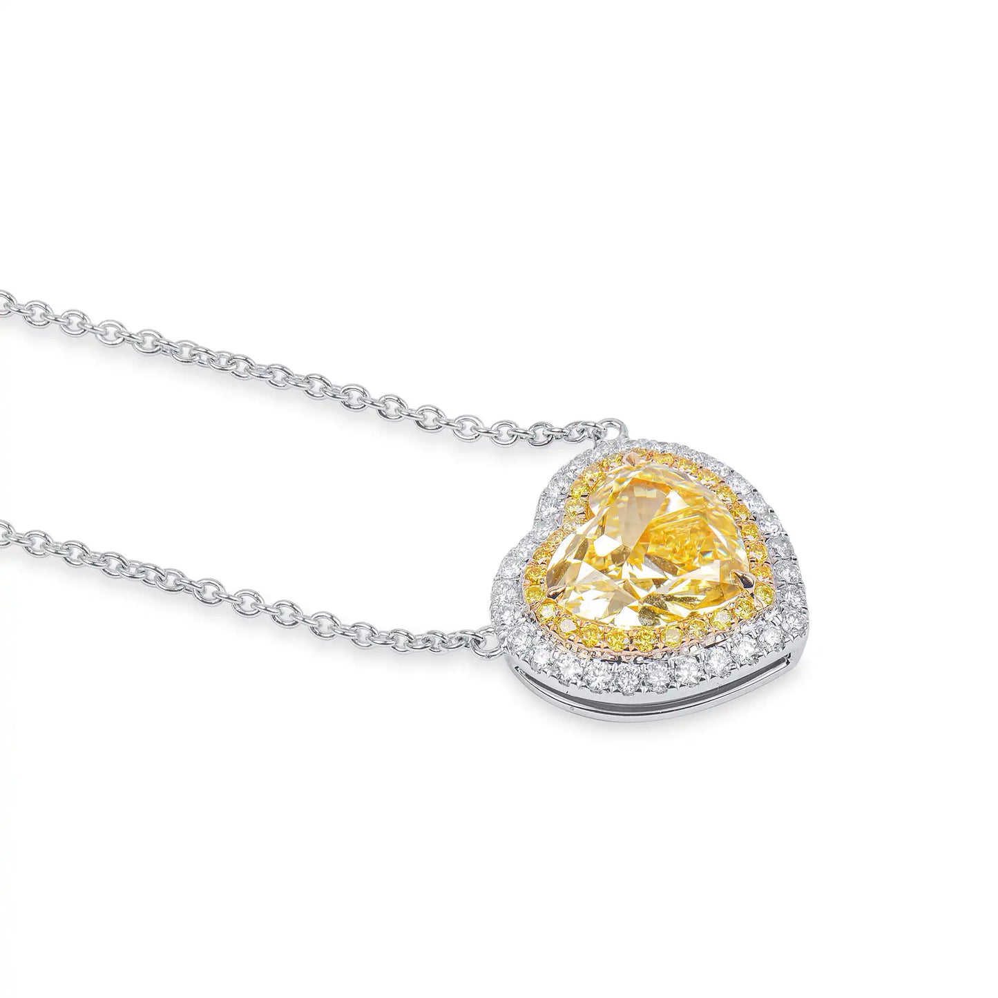 3.91ct Fancy Deep Yellow Diamond Pendent