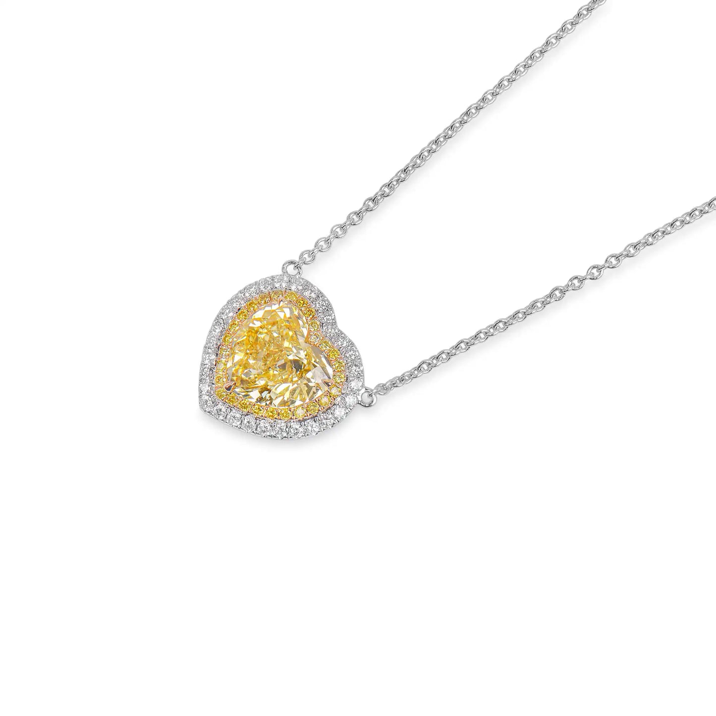 3.91ct Fancy Deep Yellow Diamond Pendent