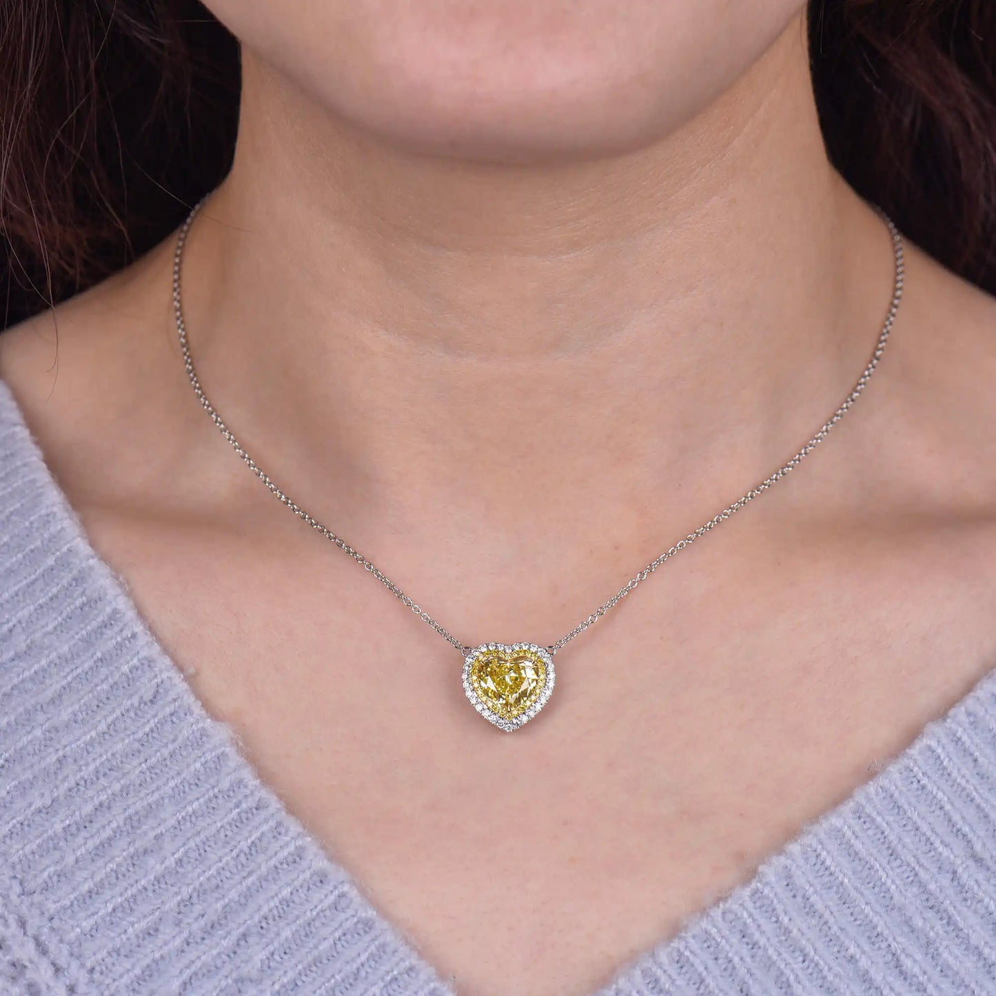 3.91ct Fancy Deep Yellow Diamond Pendent