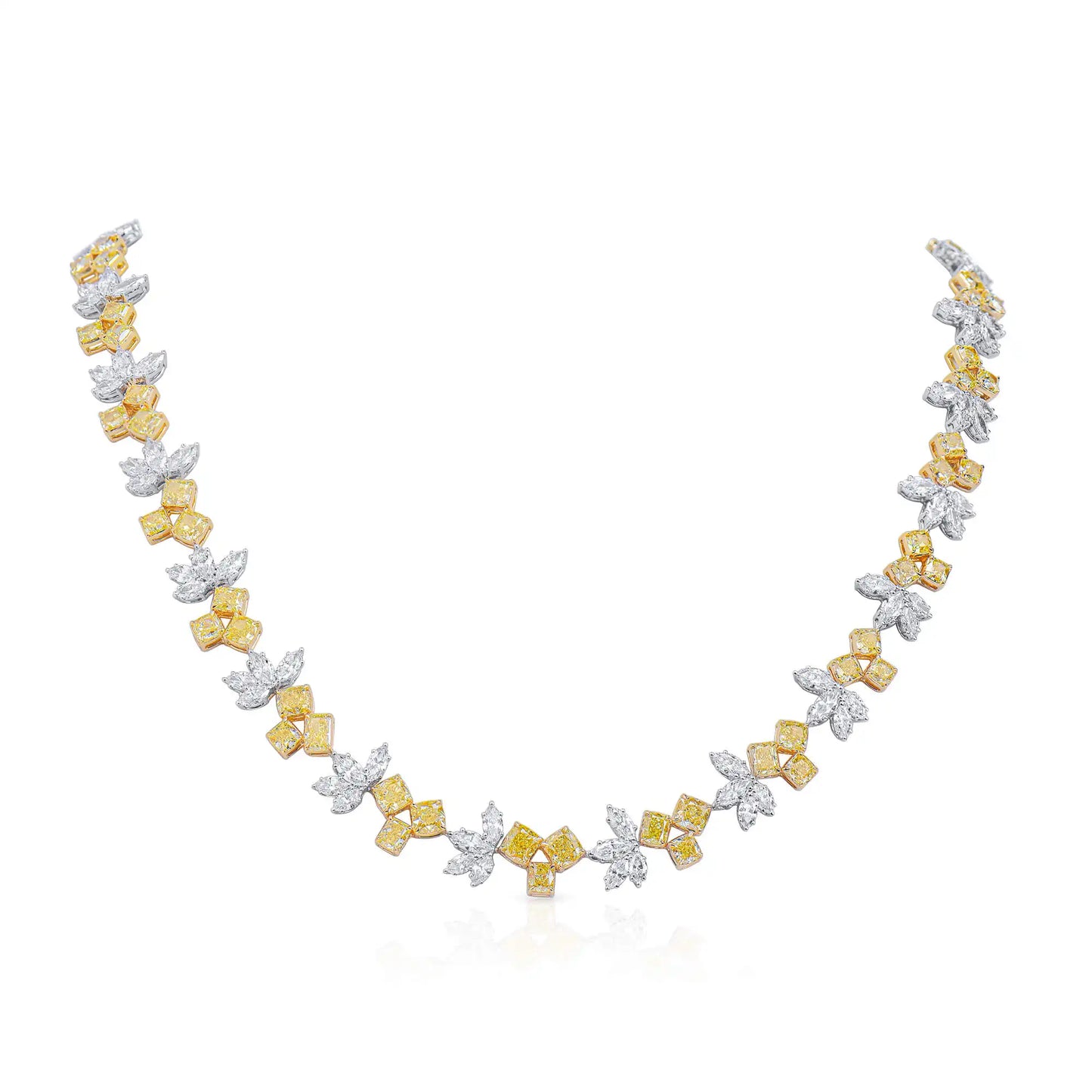 32.87ct Fancy Yellow Diamond necklace