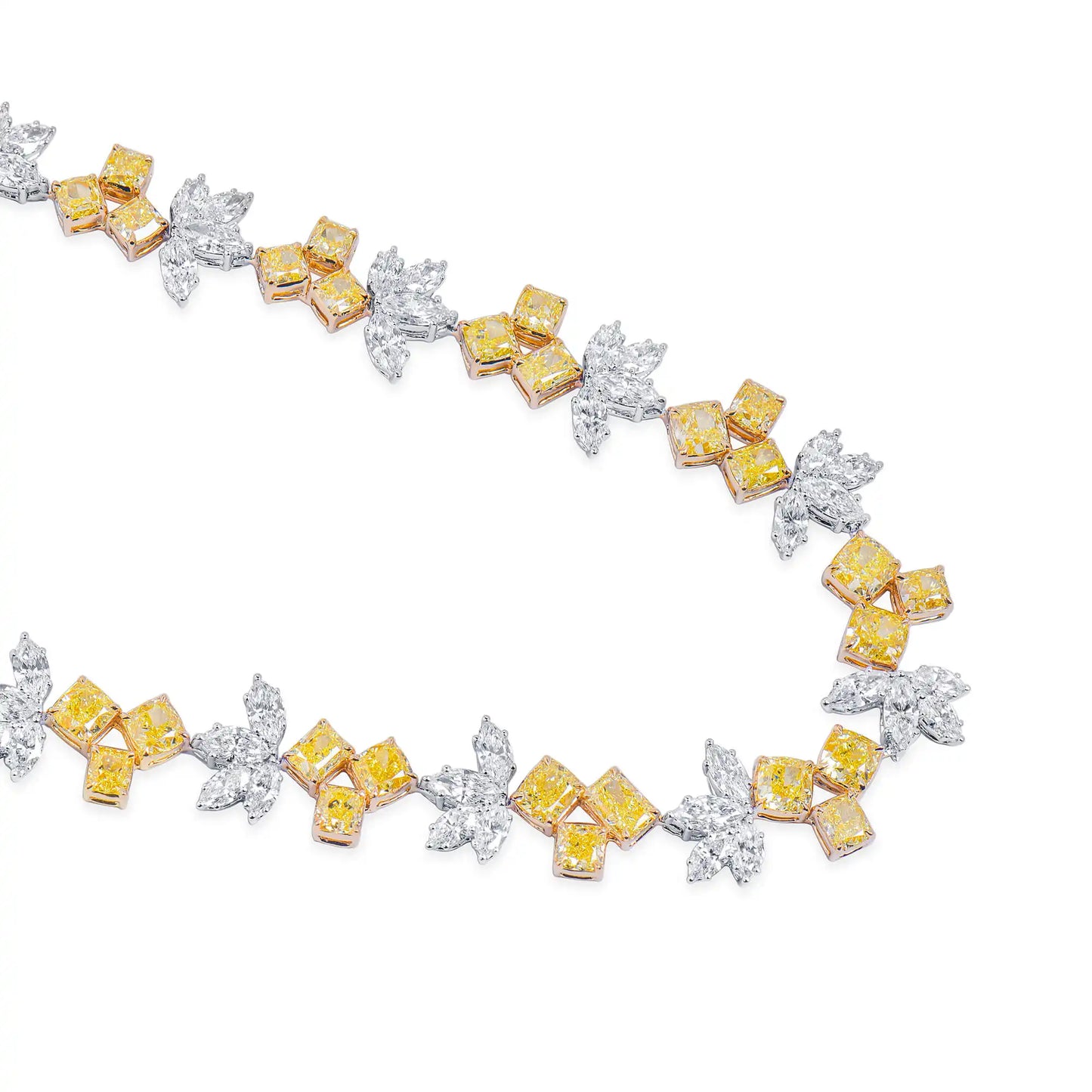 32.87ct Fancy Yellow Diamond necklace