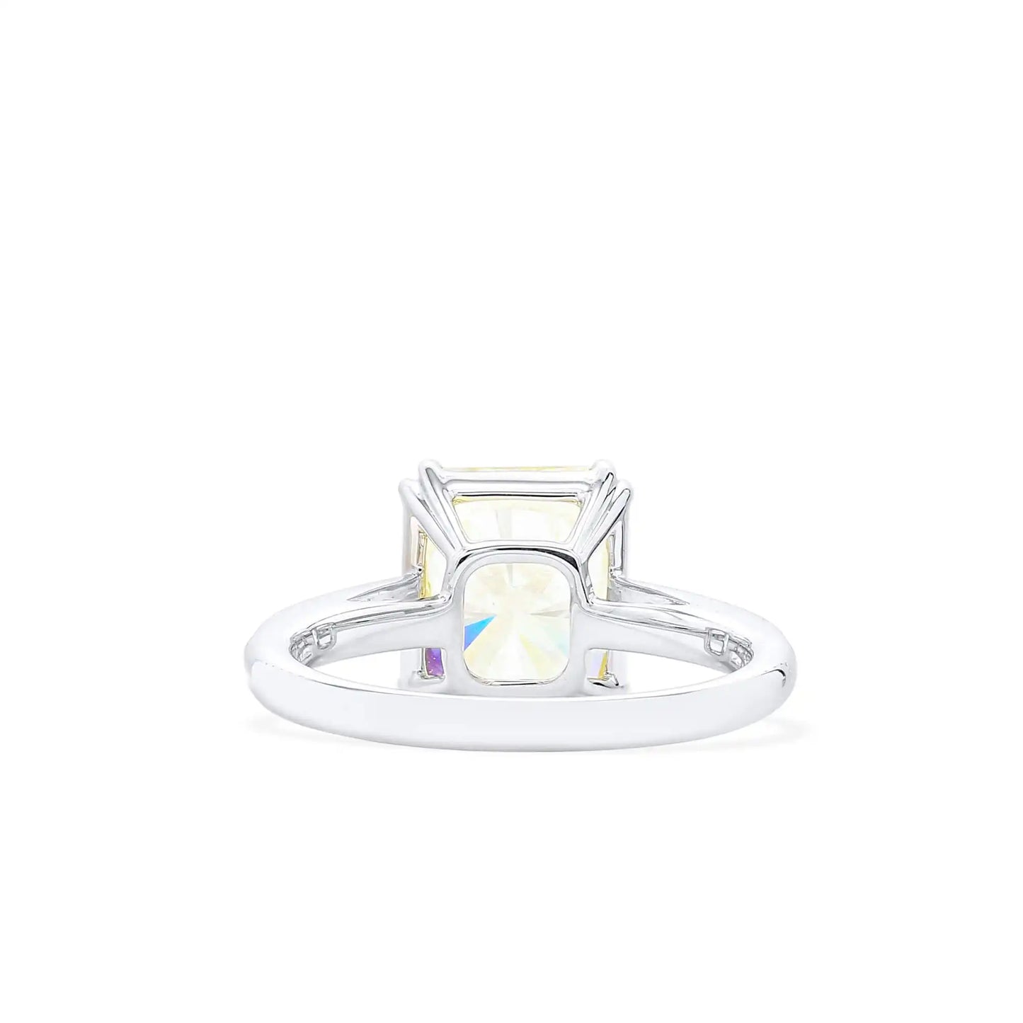 4.16 Radiant Cut Fancy-Colored Yellow Diamond Ring