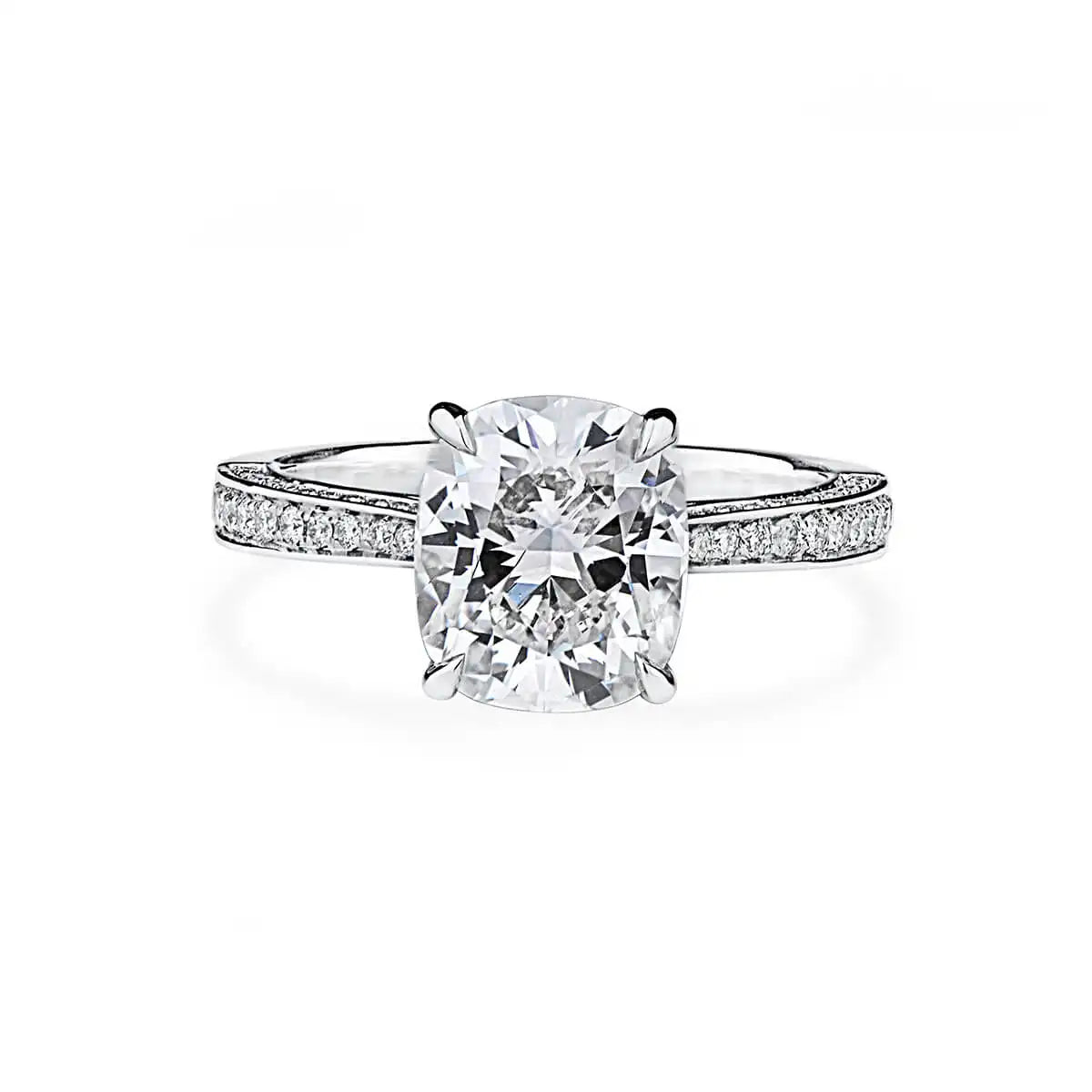 4.50ct Cushion Cut White Diamond Ring