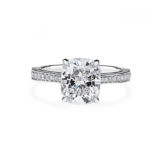 4.50ct Cushion Cut White Diamond Ring