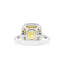 4.50 Radiant Cut Fancy-Colored Dark Greenish Yellow Diamond Ring