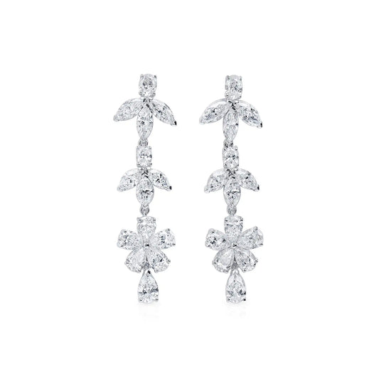 5.92ct White Mix Shape Cut Diamond Earring