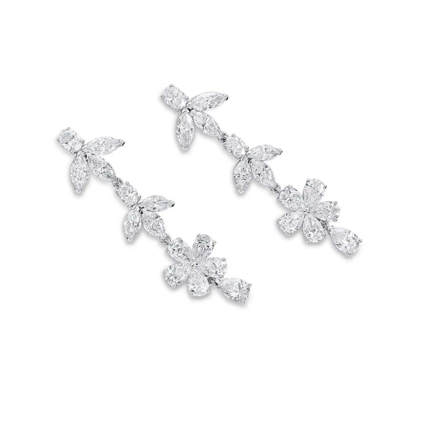 5.92ct White Mix Shape Cut Diamond Earring