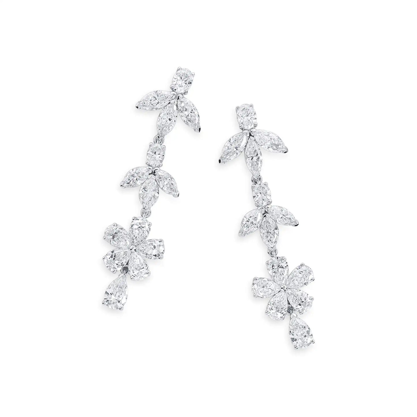5.92ct White Mix Shape Cut Diamond Earring