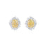 Orecchino con diamante giallo chiaro e bianco da 6,08 ct