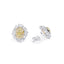 Orecchino con diamante giallo chiaro e bianco da 6,08 ct