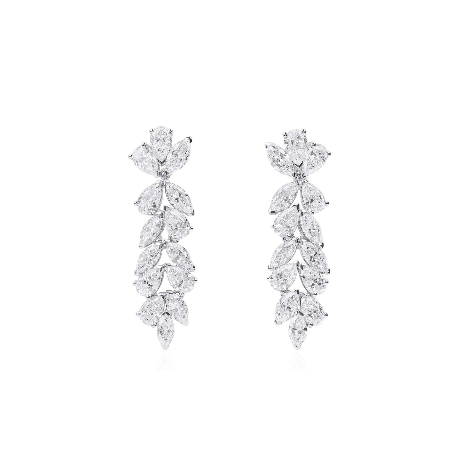 6.28ct White Mix Shape Cut Diamond Earring