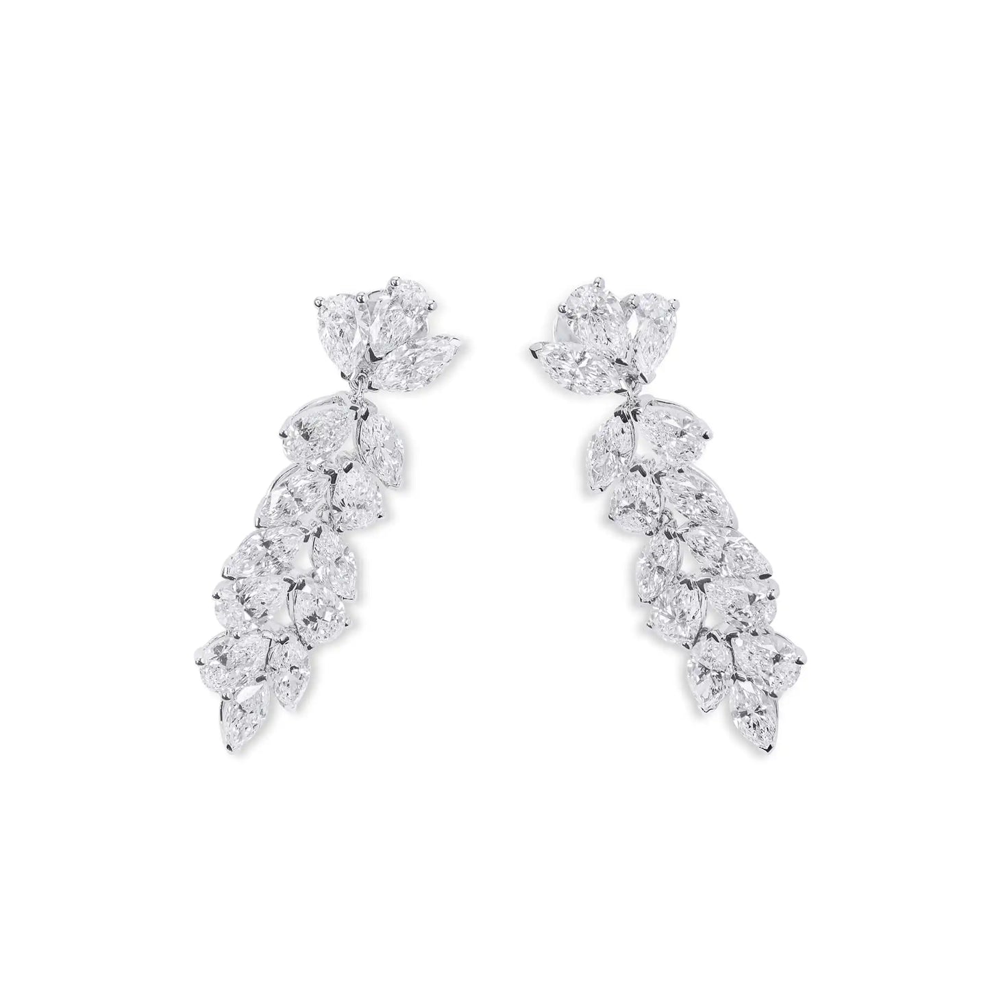 6.28ct White Mix Shape Cut Diamond Earring