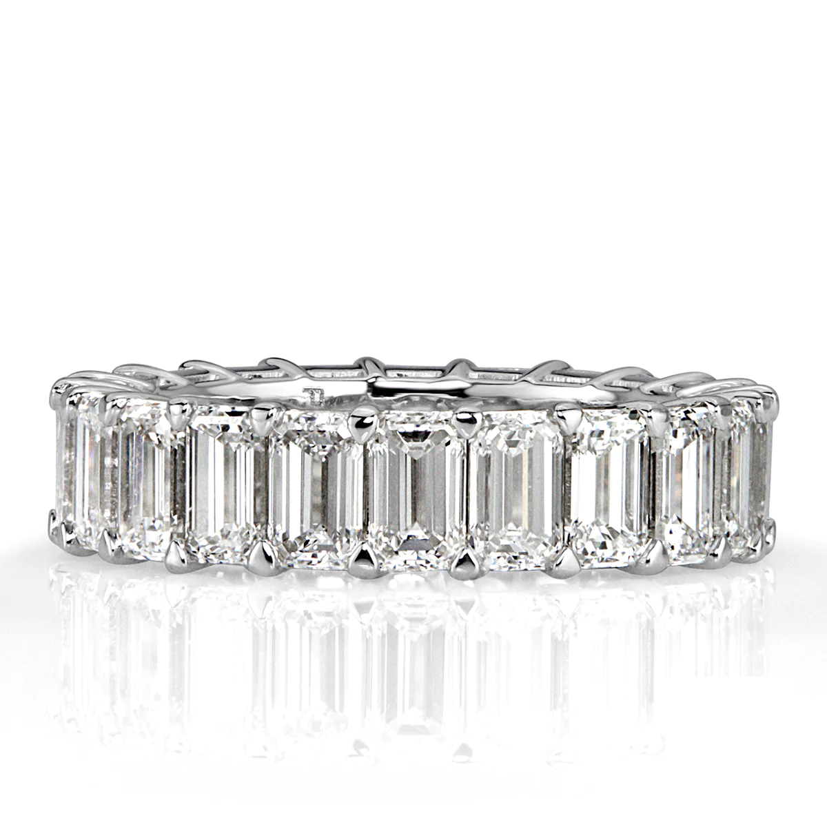6.69ct Emerald Cut Diamond Eternity Band