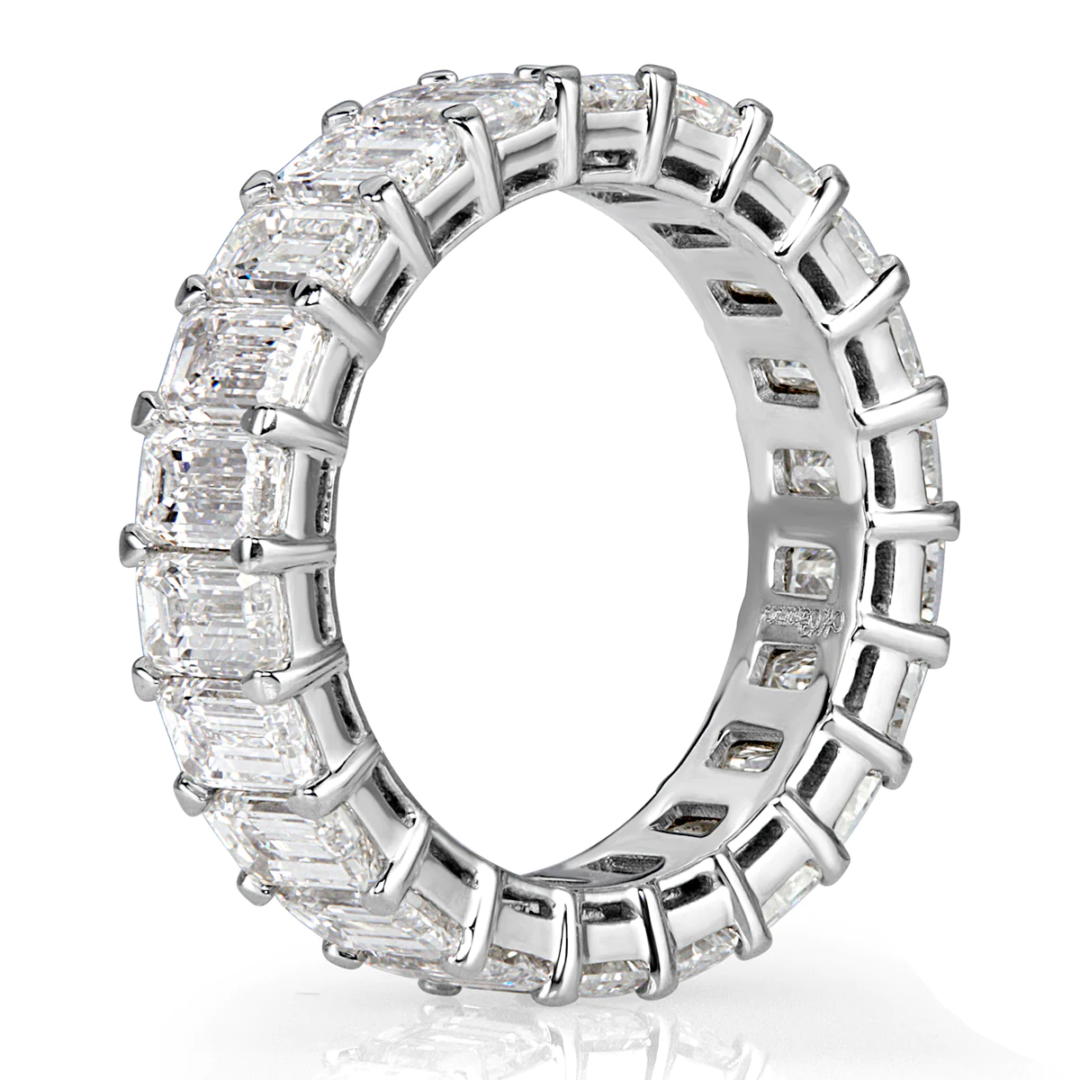 6.69ct Emerald Cut Diamond Eternity Band