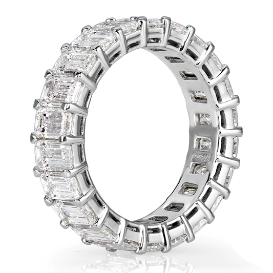 6.69ct Emerald Cut Diamond Eternity Band