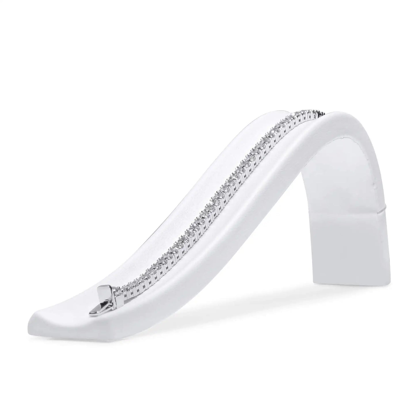 6.93ct White Round Cut Diamond Tennis Bracelet