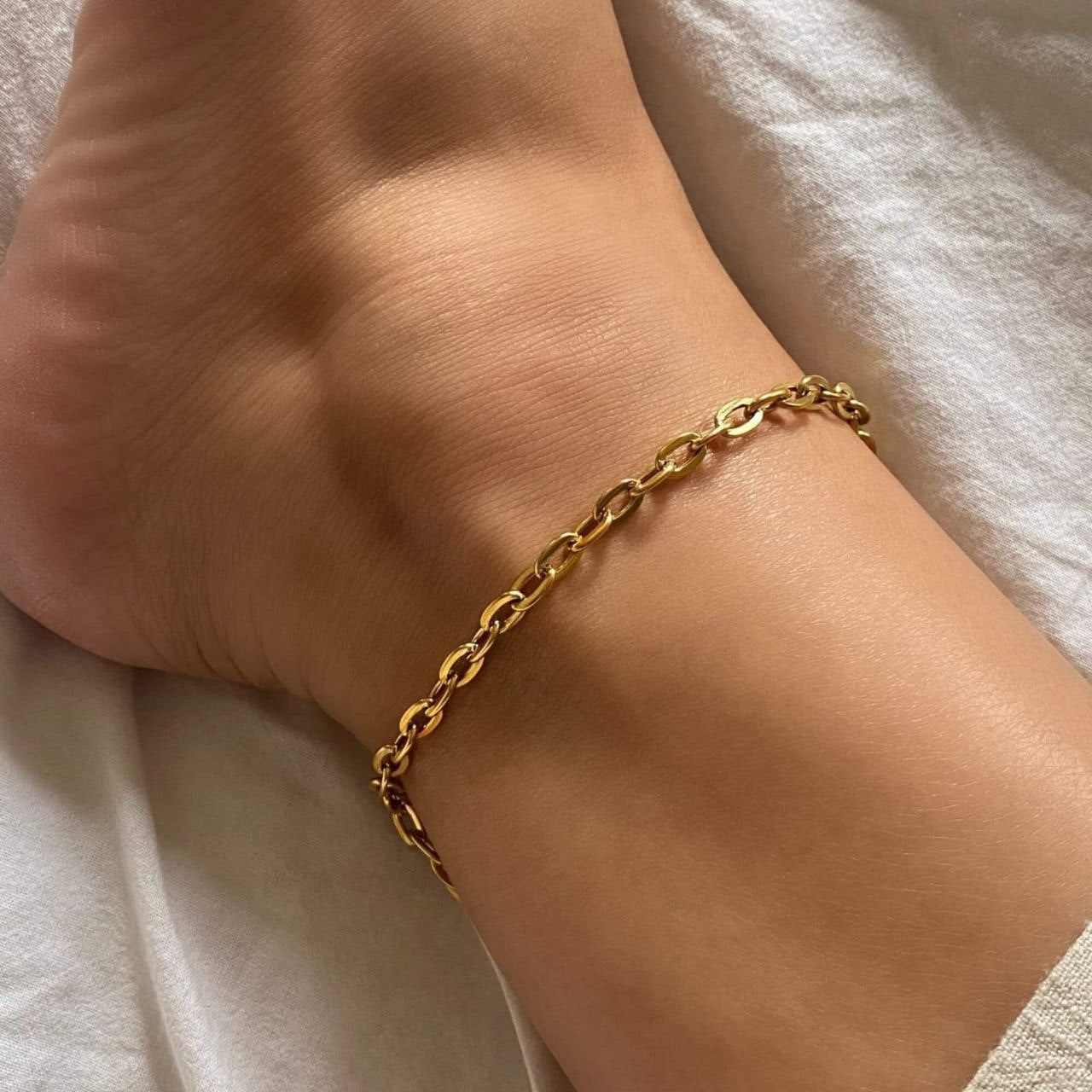 14k Solid Yellow Gold Anklet