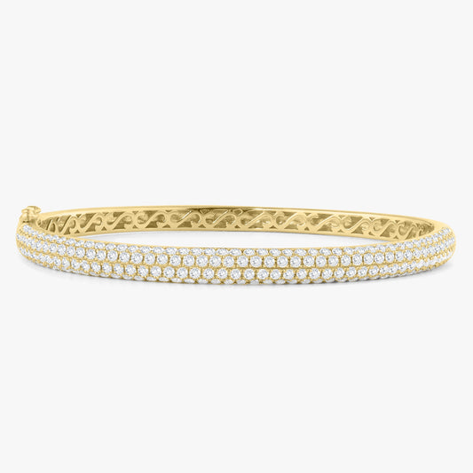3 Carat Pave Diamond Cuff Bangle