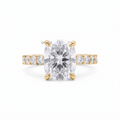 Cushion Cut Solitaire Engagement Ring with Prong-Set Band