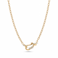 Carabiner Hook Diamond Paperclip Link Necklace | Charm Holder