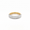 Dome Pave Diamond Statement Band Chunky Domed Eternity Ring