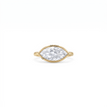 Bezel-Set East-West Marquise Diamond Solitaire Engagement Ring