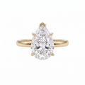 5 CT Pear Cut Lab-Grown Diamond Solitaire Engagement Ring