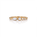 Marquise & Round Lab-Grown Diamond Bezel stackable Band