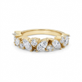 Marquise & Round Diamond Half Eternity Wedding Band