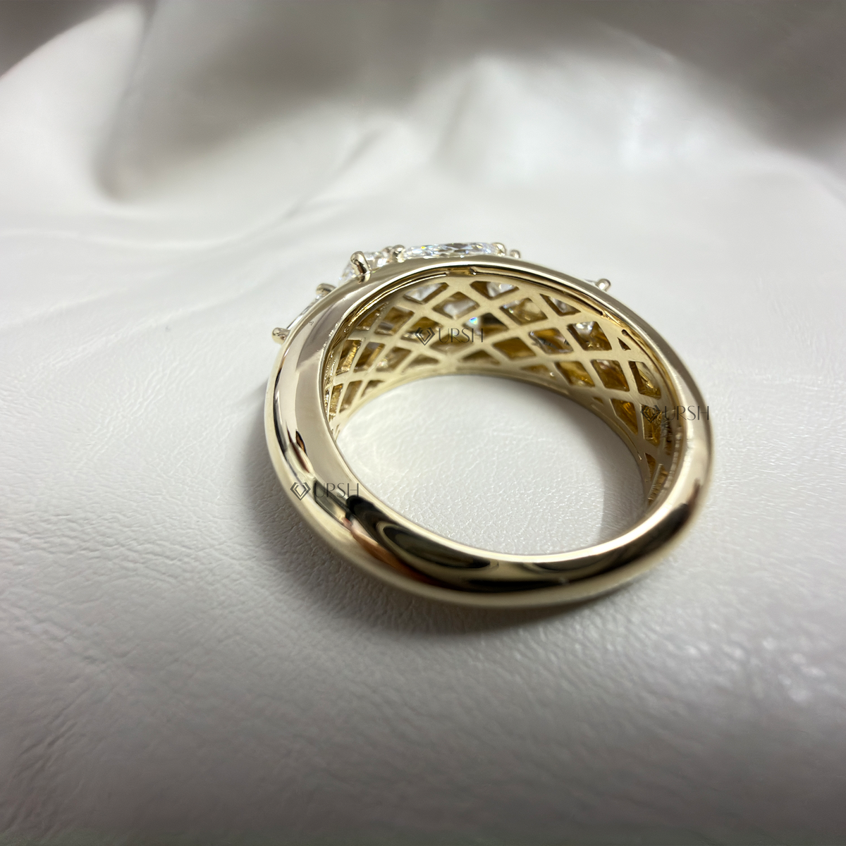Multi-Shape Diamond Dome Statement Ring