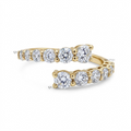 Graduated Diamond Bypass Wrap Ring