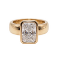Radiant Cut Bezel Set Solitaire Engagement Ring