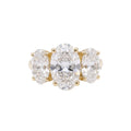 Three-Stone Oval Cut Lab Grown Diamond Engagement Ring