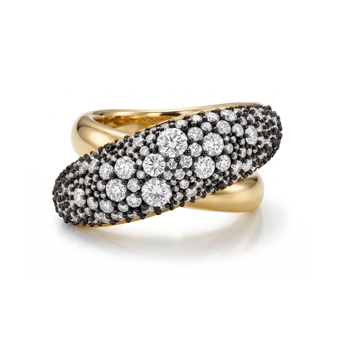 Pavé Lab Grown Diamond Bembe Crossover Dome Statement Ring