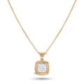 Cushion-Cut Lab-Grown Diamond Triple Bezel Pendant
