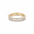 Emerald Cut Diamond Bar Set Half Eternity Wedding Band