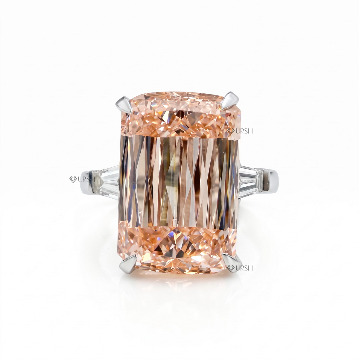 20ct Criss Cut Pink Diamond Engagement Ring