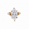 Vintage Marquise Cut Lab Grown Diamond Engagement Ring